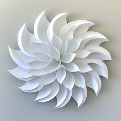 White Paper Flower Circular Arrangement