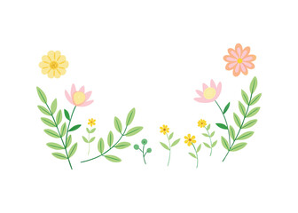 spring flowers vector illustration