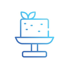 Tofu  icon vector