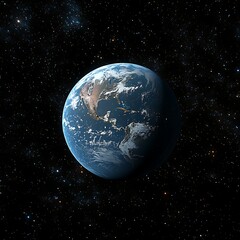 Fototapeta premium Earth from Space with Night Sky.