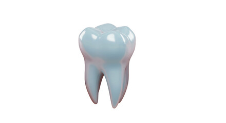 Isolated Gleaming White Tooth with Detailed Surface