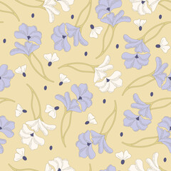 Fototapeta premium Art Nouveau floral pattern. Print with vintage decorative elements. Vector.