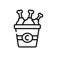 Chicken Leg icon vector