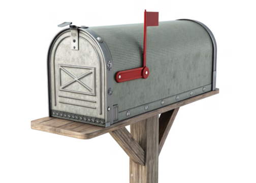 Mailbox isolated on a transparent background.