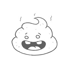Poopy character icon. weird character icon