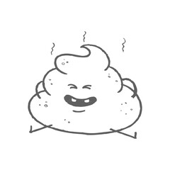 Poopy character icon. weird character icon