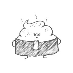 Poopy character icon. weird character icon
