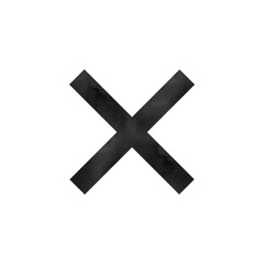 Obraz premium Close Icon with Watercolor Texture