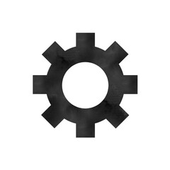 Settings Icon with Watercolor Texture