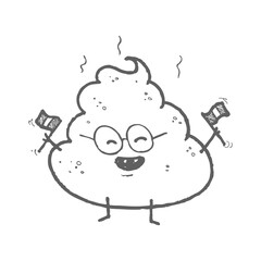 Poopy character icon. weird character icon