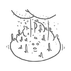 Poopy character icon. weird character icon