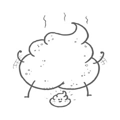 Poopy character icon. weird character icon