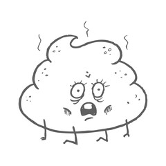 Poopy character icon. weird character icon