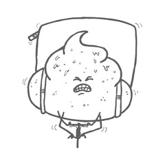 Poopy character icon. weird character icon