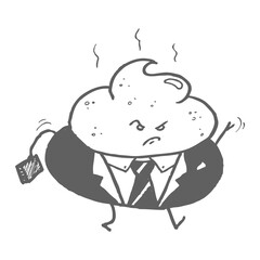 Poopy character icon. weird character icon