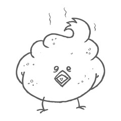 Poopy character icon. weird character icon