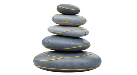 Isolated Spa Stones 3D Render