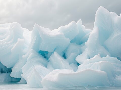 Abstract digital art piece that appears to be a torrent of ice
