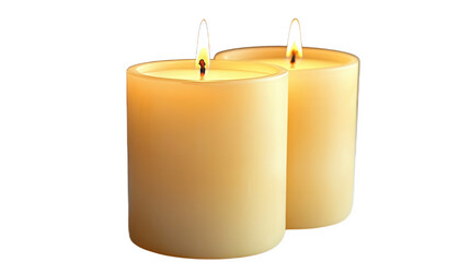Two Lighted Candles in Close Proximity