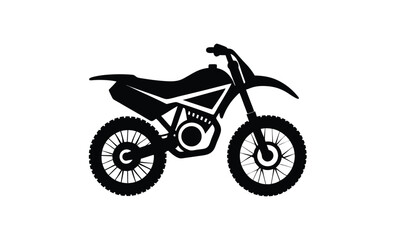 Fototapeta premium Motocross dirt bike silhouette, Dirt Bike Silhouette, Off-road Motocross Dirt bike Vector Illustration 