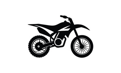 Obraz premium Motocross dirt bike silhouette, Dirt Bike Silhouette, Off-road Motocross Dirt bike Vector Illustration 
