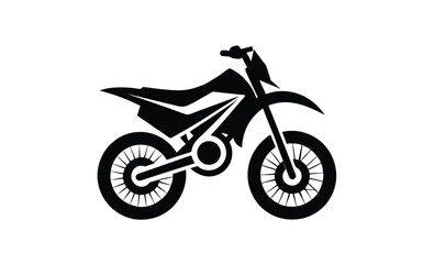 Obraz premium Motocross dirt bike silhouette, Dirt Bike Silhouette, Off-road Motocross Dirt bike Vector Illustration 