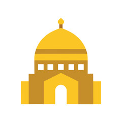 golden dome with subtle Islamic mosque