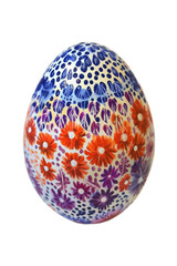 Colorful and Delightfully Floral Painted Easter Egg Decoration for Celebrating Easter