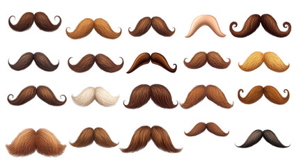 Various Mustache Styles Illustrated