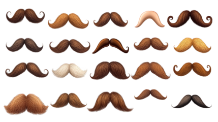 Various Mustache Styles Illustrated