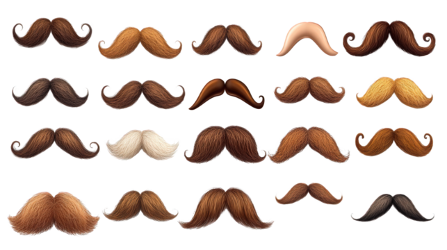 Various Mustache Styles Illustrated