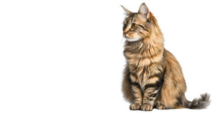A classic cat of standard appearance, a house cat, as a small, cute household pet, popular animals, cats.