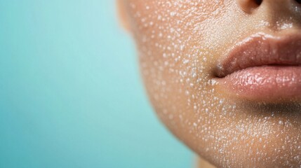 Fototapeta premium Cosmetology Treatment for Facial Peeling and Skin Rejuvenation in a Serene Setting