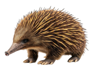 Isolated Australian Short-Beaked Echidna