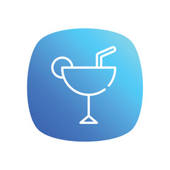 Cocktail icon vector