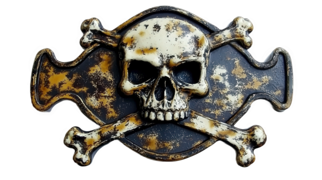 Vintage Skull Belt Buckle Design