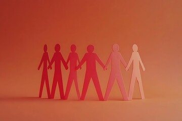 Vibrant People Holding Hands Teamwork Cooperation