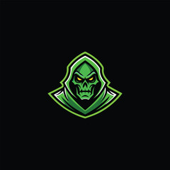 Green Skull Wizard Logo