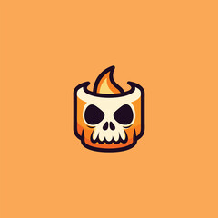 Marshmallow Skull Logo