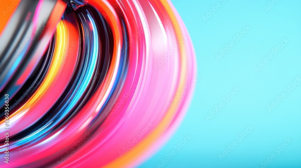 Fototapete fluid dynamics holographic color wave visualization for digital branding, next-gen design innovation