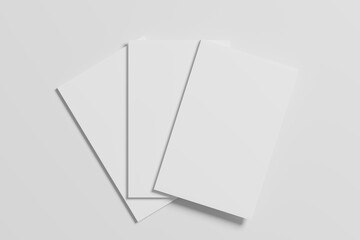11x17 Vertical Portrait Magazine Brochure 3D Rendering White Blank Mockup