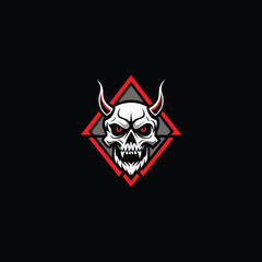 Skull Horn Logo. Creative Skull Logo