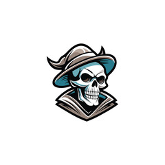 Stylish Skull Logo. unique skull emblem