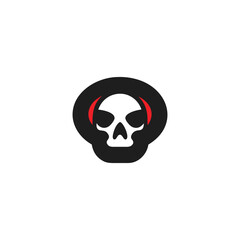 Skull Symbol Logo. Unique Skull Emblem Logo