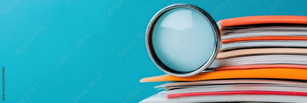 Leinwandbilder minimalist knowledge discovery high-resolution research lens on vibrant academic resources - digital
