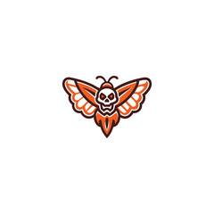 Butterfly With Skull Logo