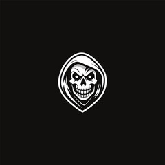 Skull Reaper Logo. creative skull logo