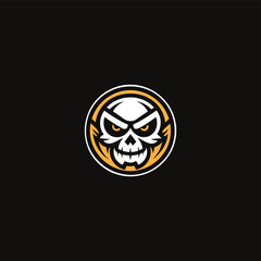 Crimson Skull Emblem Logo