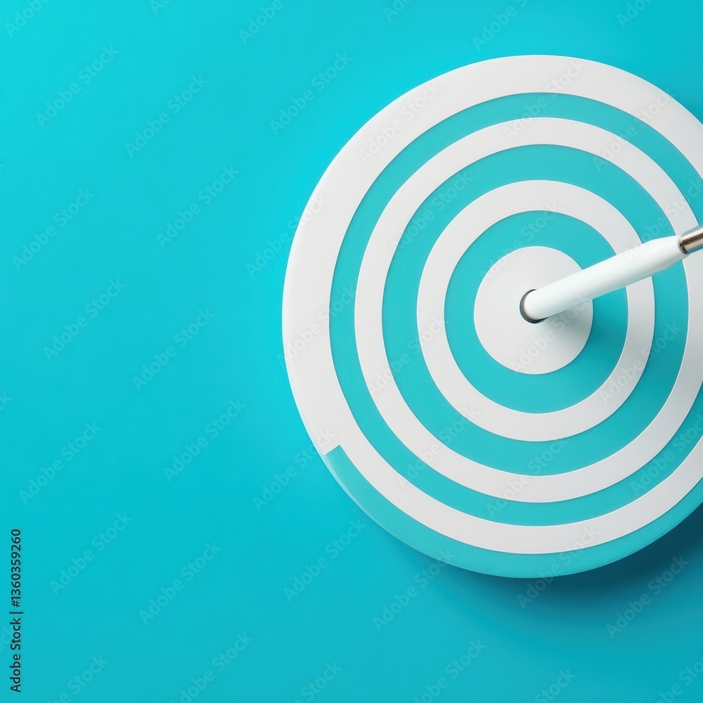 Poster precision targeting meets digital strategy minimalist bullseye visualization for modern business per