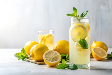 lemonade in white background